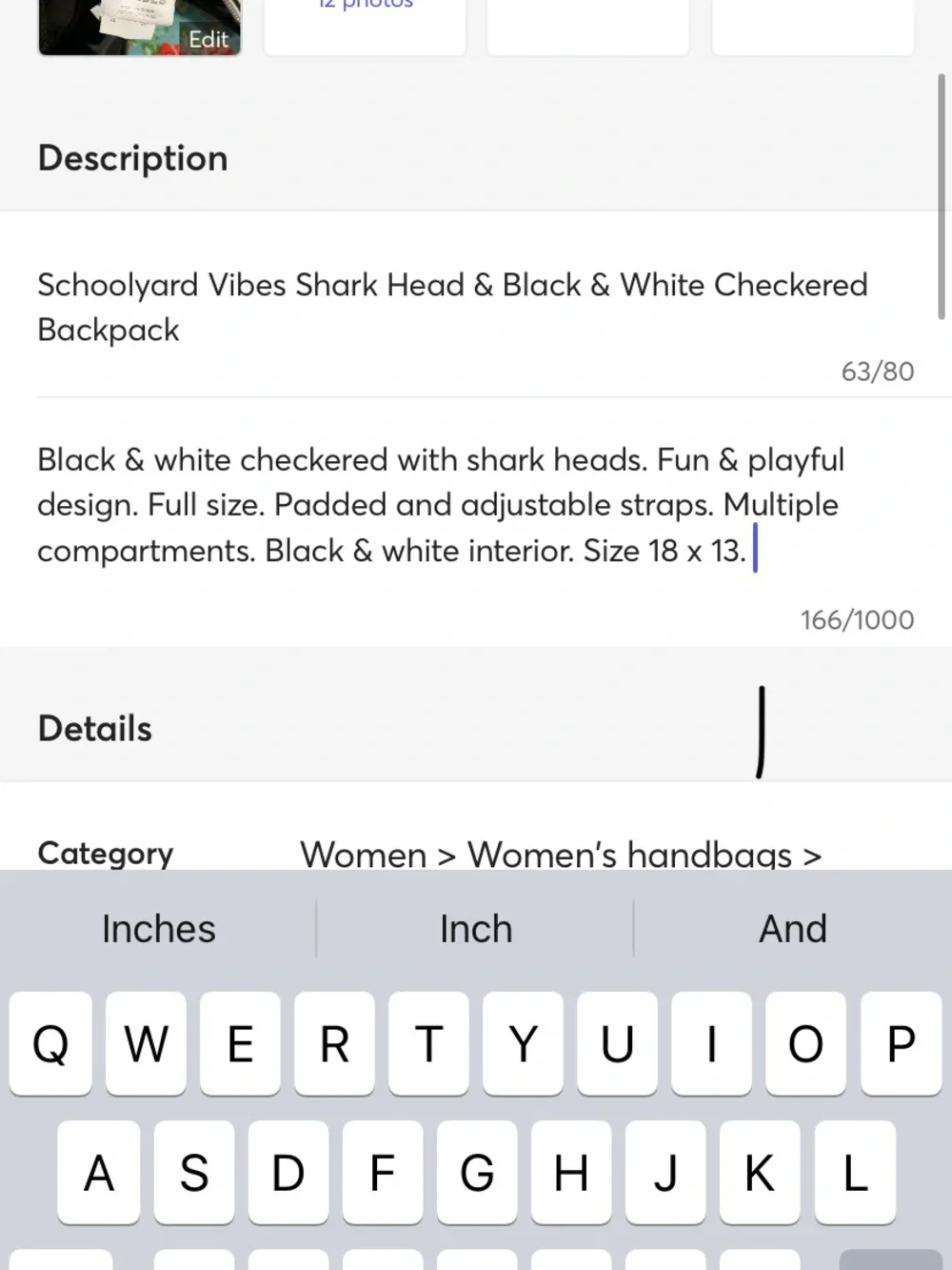 Schoolyard Vibes Shark Head & Checkered Full Size Backpack